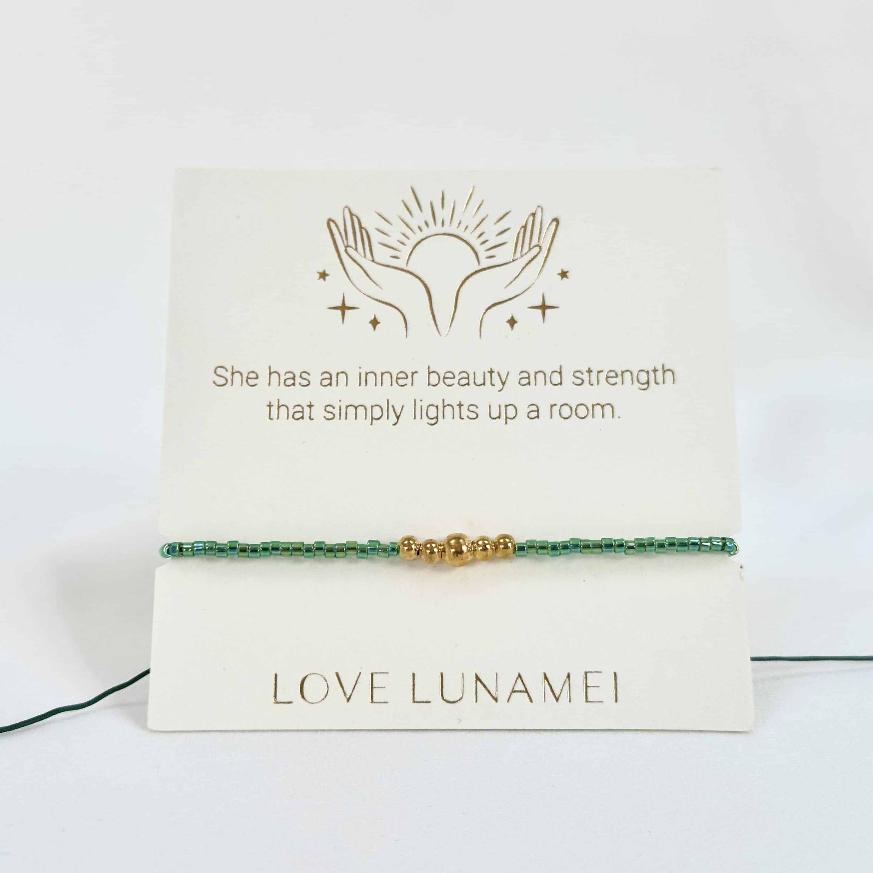 Inspiration Bracelet Green and Gold