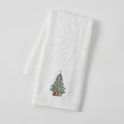 Seasons Greetings Christmas Hand Towel Christmas Tree