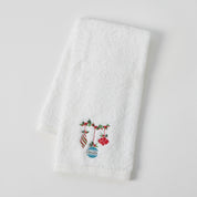 Seasons Greetings Christmas Hand Towel Sparkling Ornaments