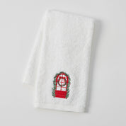 Seasons Greetings Christmas Hand Towel Wreath