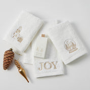 Spark Joy Christmas Hand Towel Snow Globe