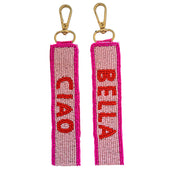 Beaded Keychain Ciao Bella Pink