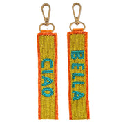 Beaded Keychain Ciao Bella Yellow