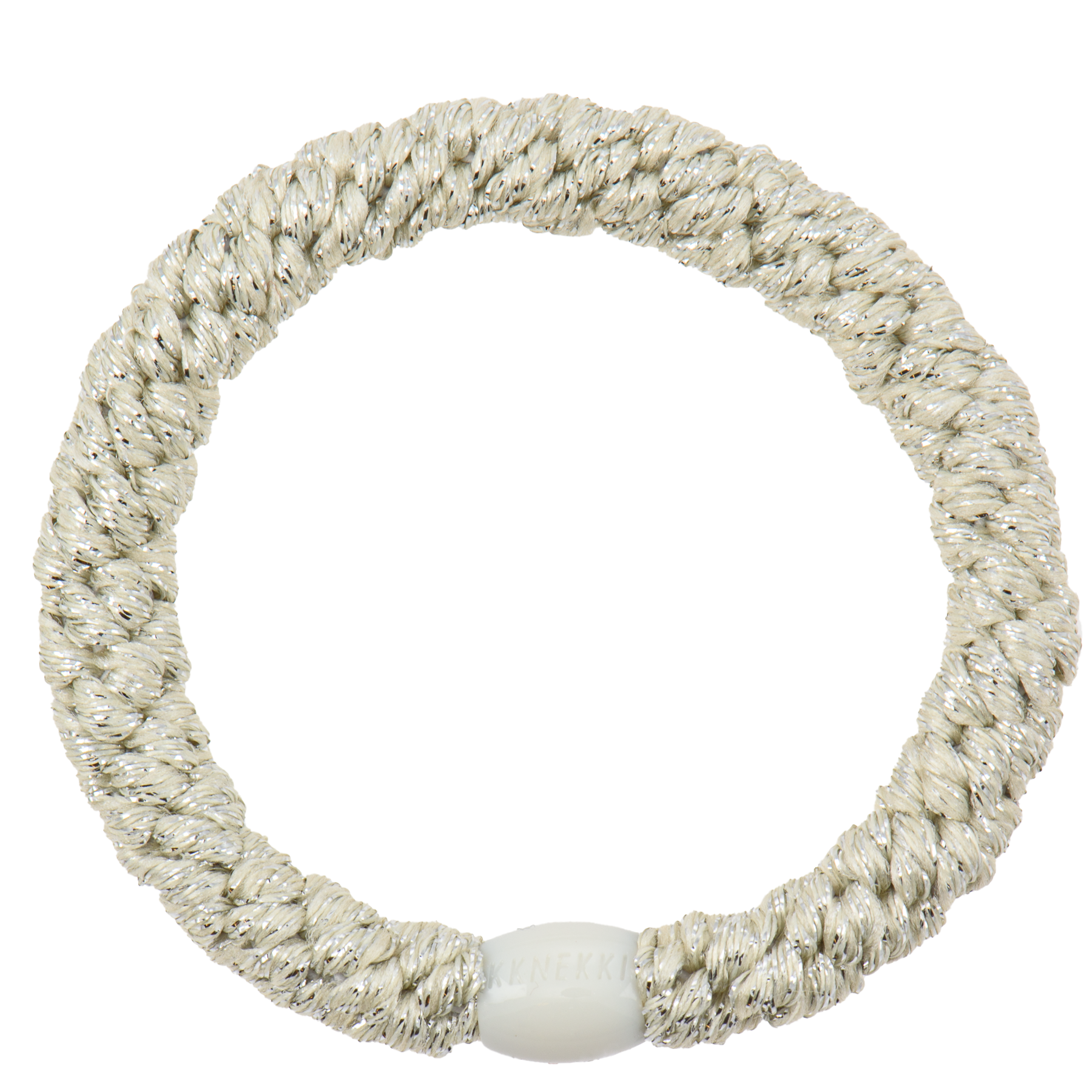 KKNEKKI Original Hair Tie Ivory Glitter
