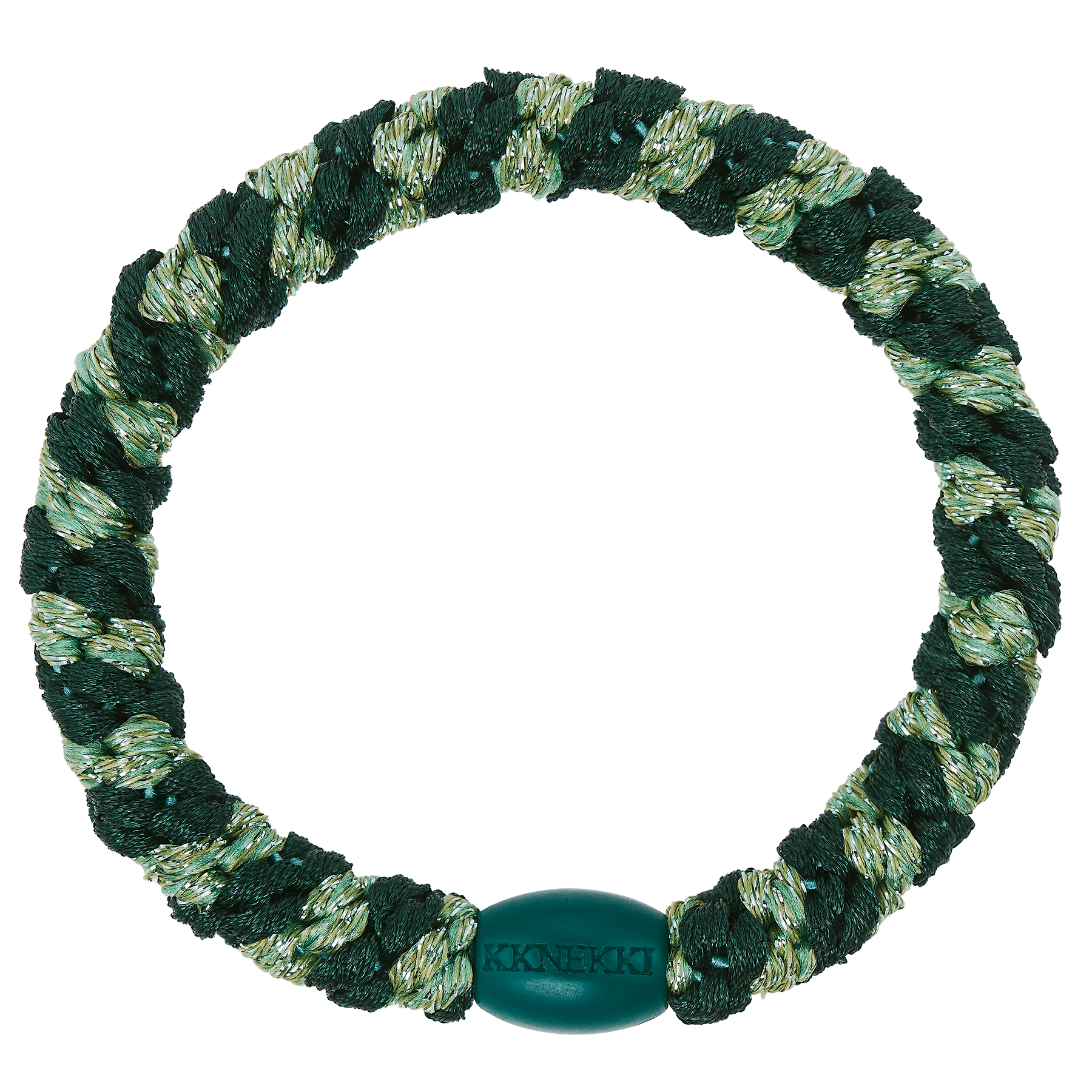 KKNEKKI Original Hair Tie Jungle Pistachio Glitter Stripe