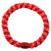 KKNEKKI Original Hair Tie Red Neon Pink Stripe