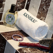 KKNEKKI Original Hair Tie Rosewood Seablue Glitter Stripe