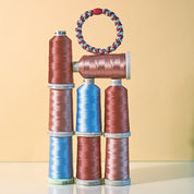 KKNEKKI Original Hair Tie Rosewood Seablue Glitter Stripe