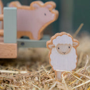 Little Farm Wooden Tractor with Trailer