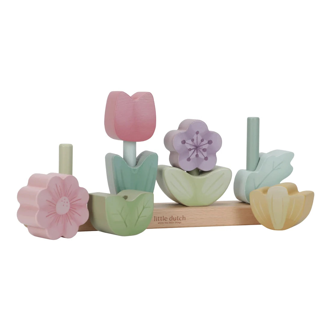 Fairy Garden Wooden Stacking Flower Puzzle
