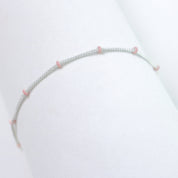 Layer Me Bracelet Silver & Blush Pink