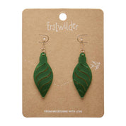 Long Bauble Drop Earrings Green