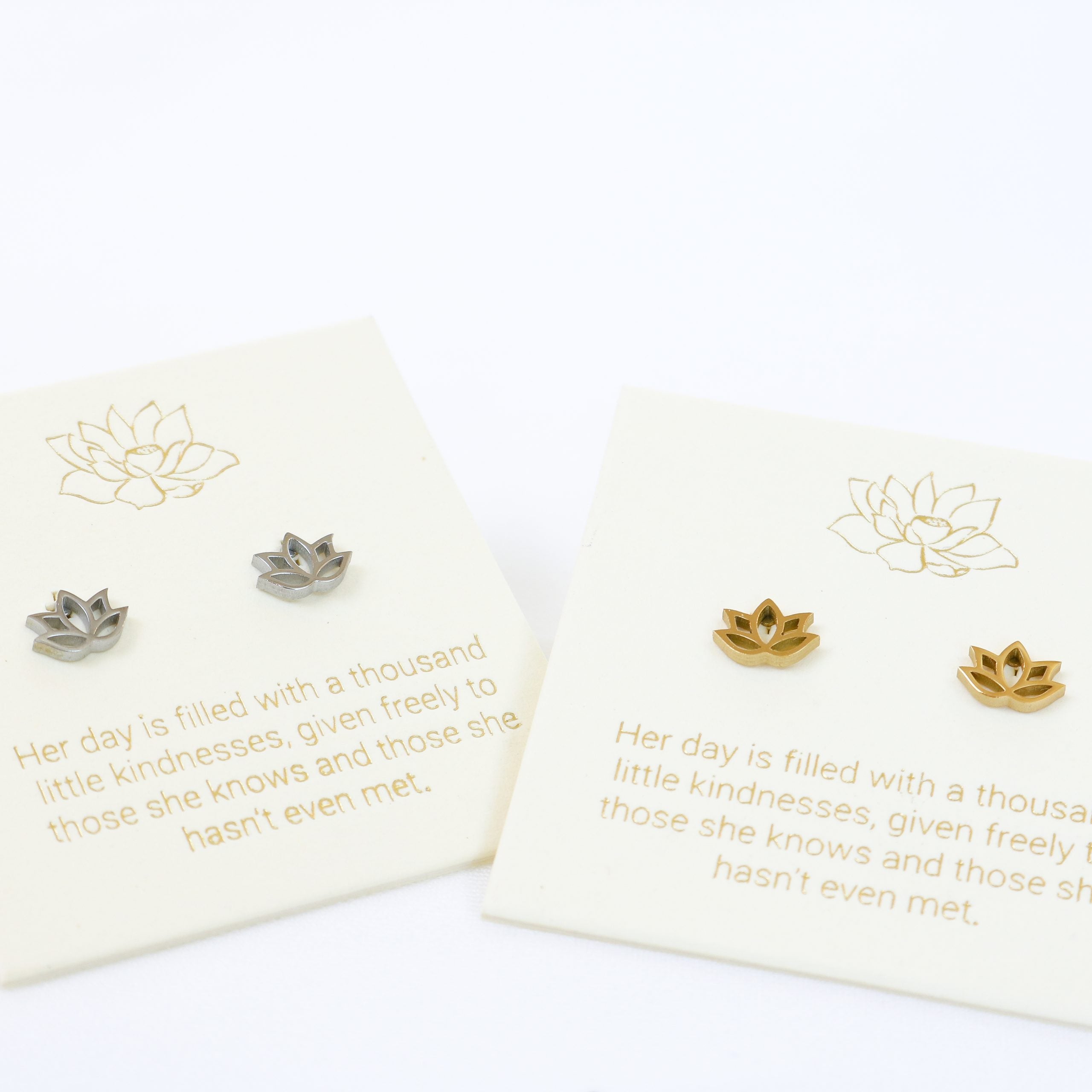 Lotus Earrings Silver