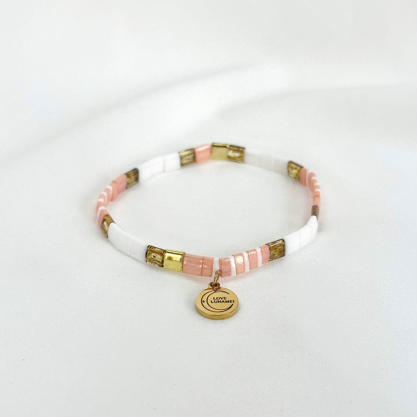 Love Bracelet Pink, White and Natural