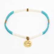 Love Bracelet Teal, Off White and Gold