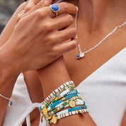 Love Bracelet Teal, Off White and Gold
