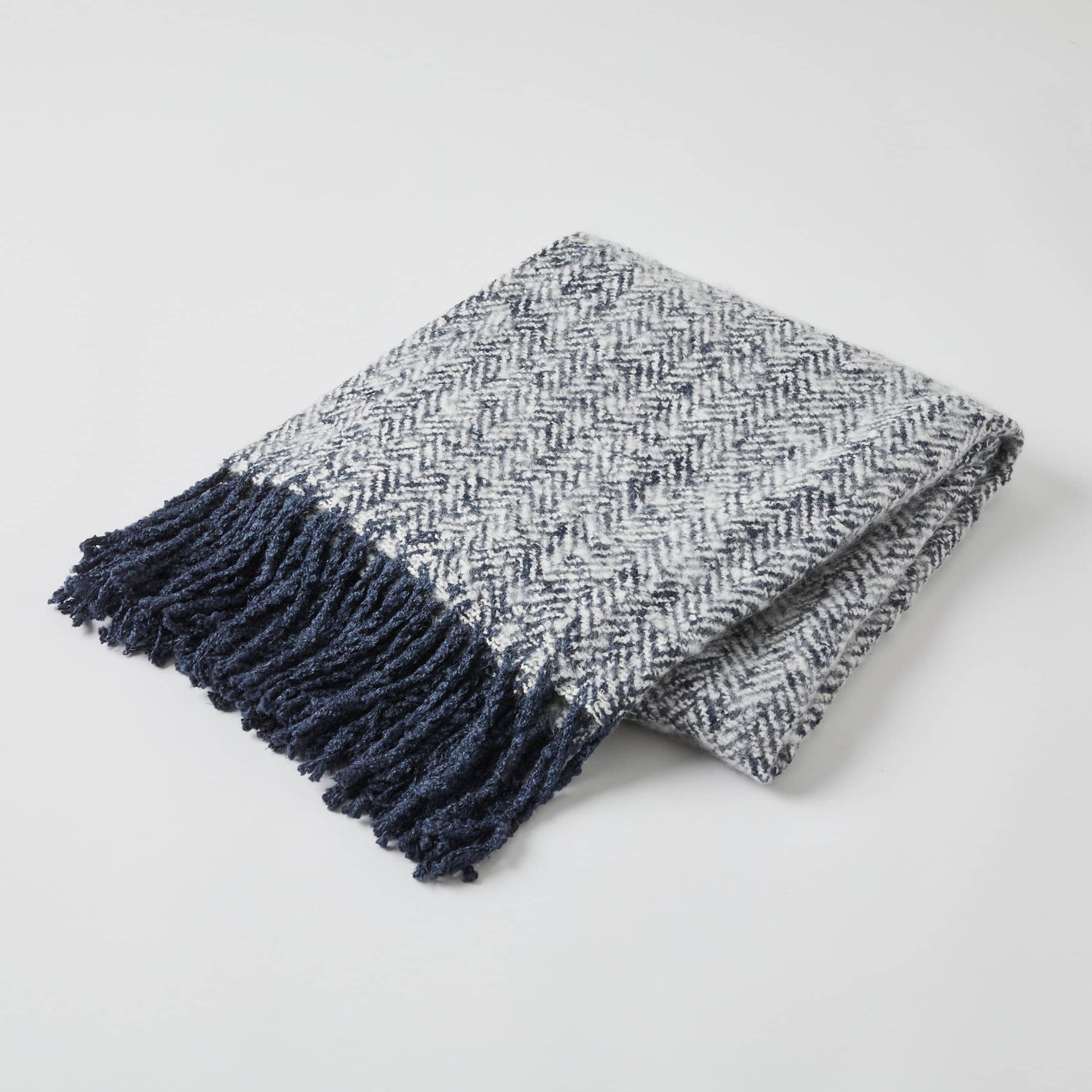 Herringbone Throw Navy