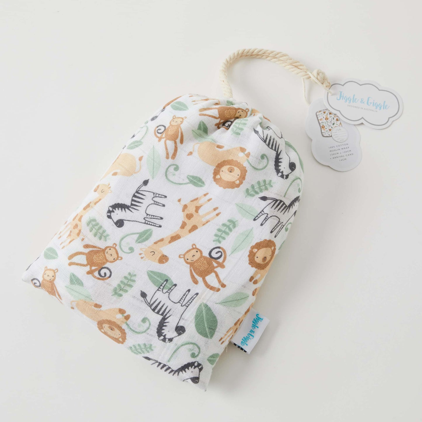 Safari Muslin Wrap & Arrival Card