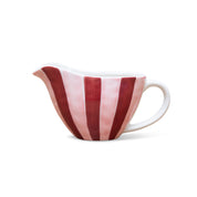 Burgundy & Pink Stripe Gravy Jug
