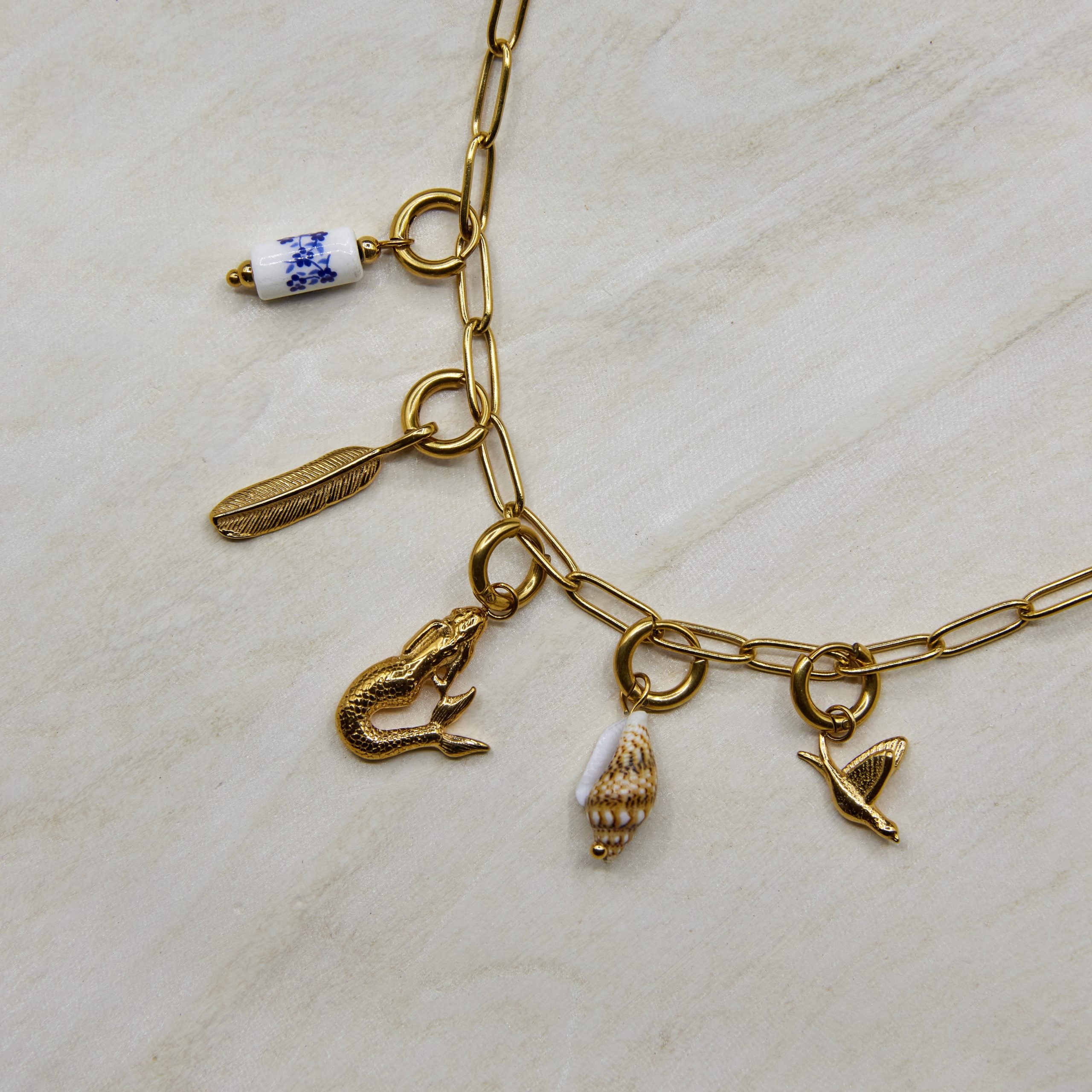 Paperclip Necklace Gold