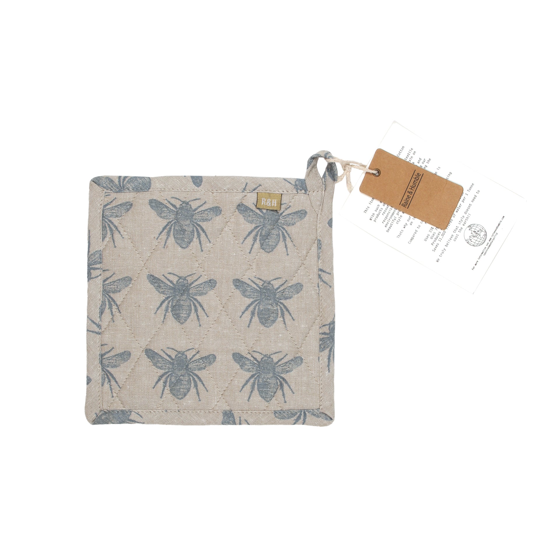 Honey Bee Oven Trivet Blue Haze