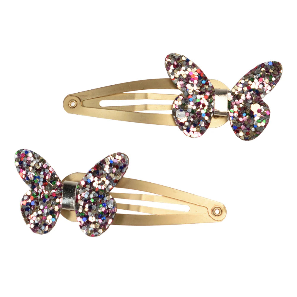Butterfly Glitter Hair Clips