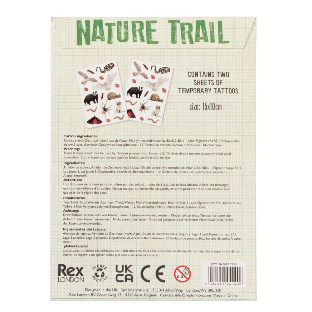 Temporary Tattoos Nature Trail