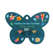 Glitter Rings Set Fairies in the Garden