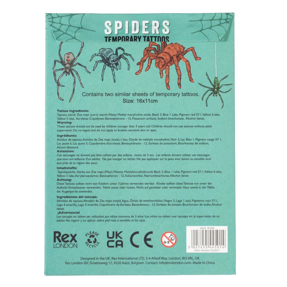 Temporary Tattoos Spiders