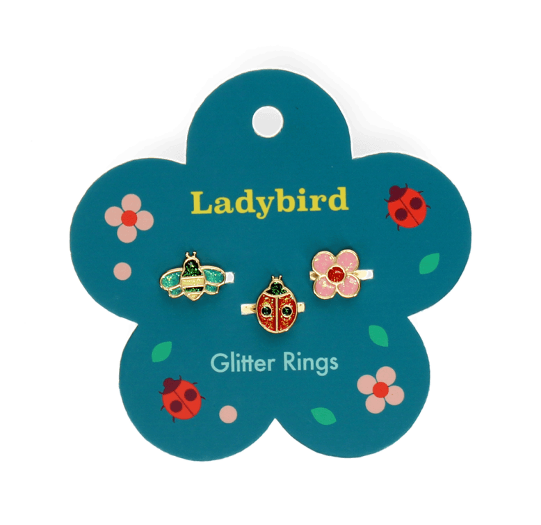 Glitter Rings Set Ladybird