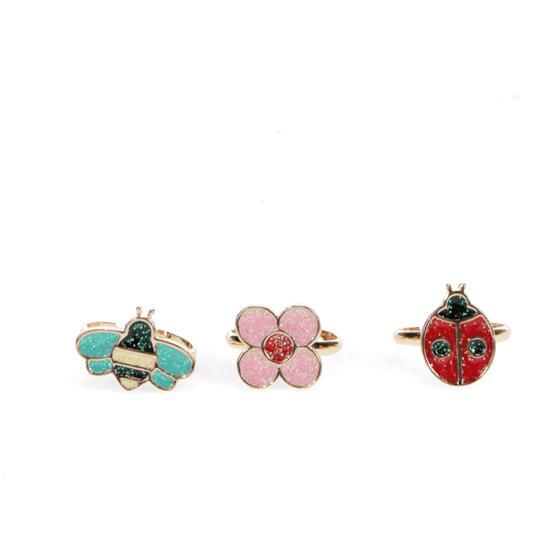 Glitter Rings Set Ladybird