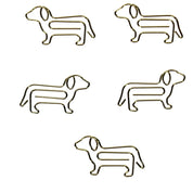 Set of 5 Shaped Paper Clips Dog Park