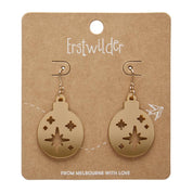 Round Bauble Drop Earrings Gold