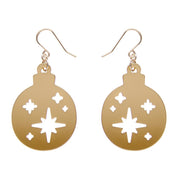 Round Bauble Drop Earrings Gold