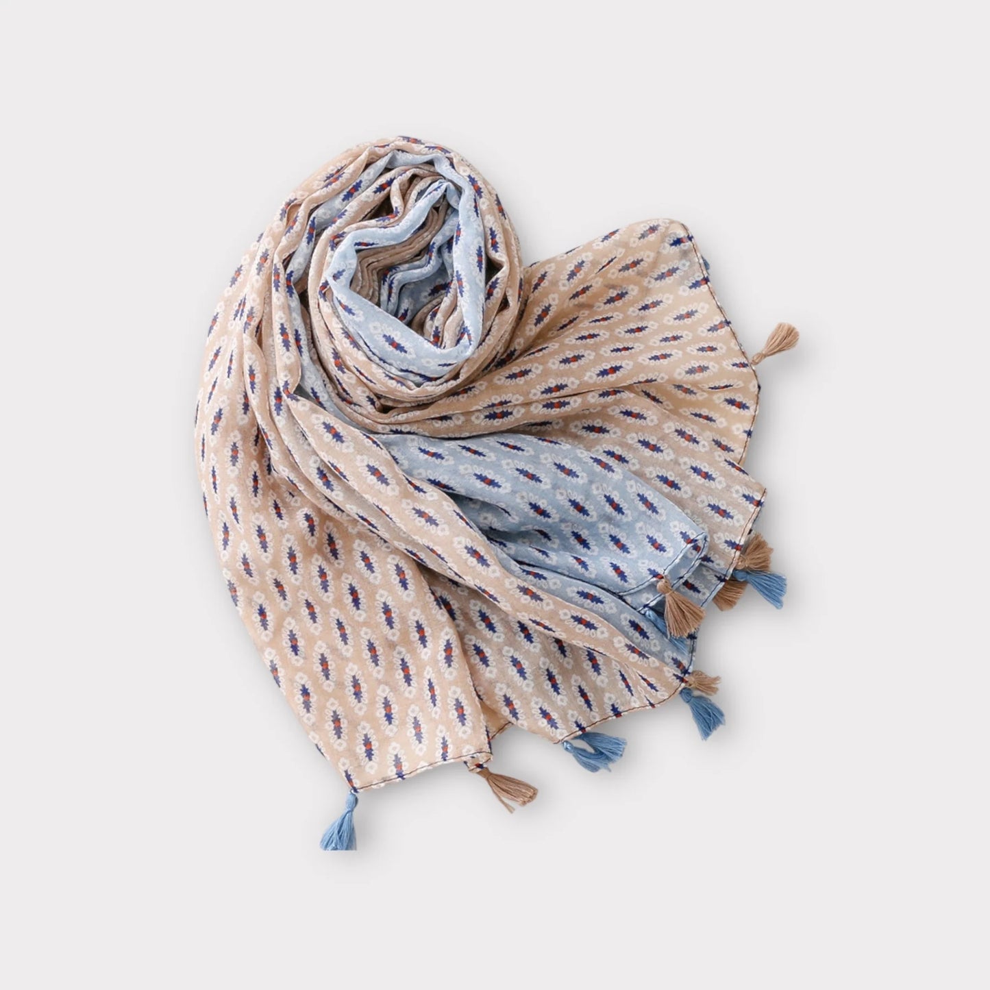 Blue & Sky Print Scarf