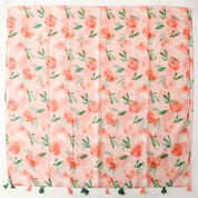 Peach Floral Printed Scarf