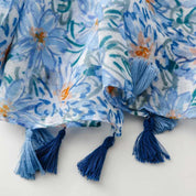 Pretty Blue Flora Scarf