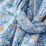 Pretty Blue Flora Scarf