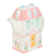 Pastel House Ceramic Tea Pot