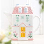 Pastel House Ceramic Tea Pot