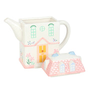 Pastel House Ceramic Tea Pot