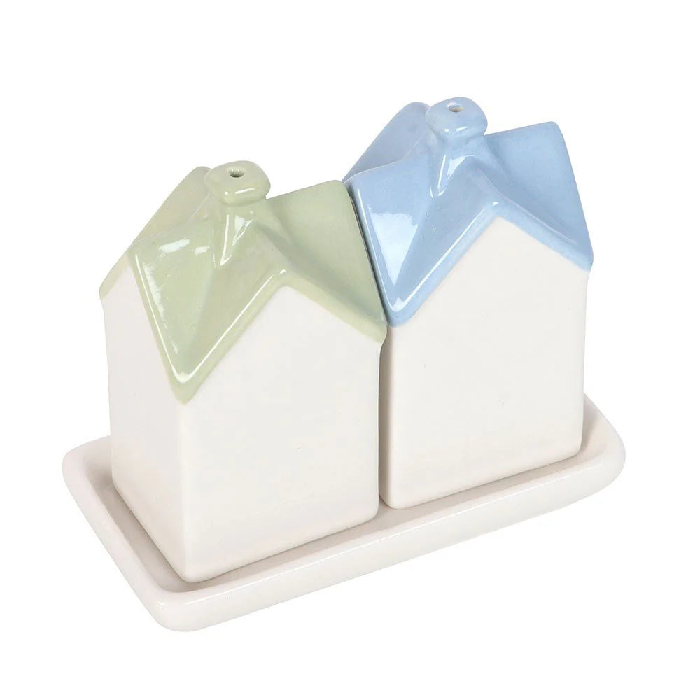 Pastel House Ceramic Salt & Pepper Shakers