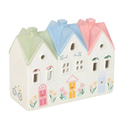 Pastel House Ceramic Incense Cone Burner & Tealight Holder