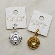 Savour The Moment Charm in Gold or Silver