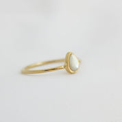 Selene Ring Mother of Pearl Gold