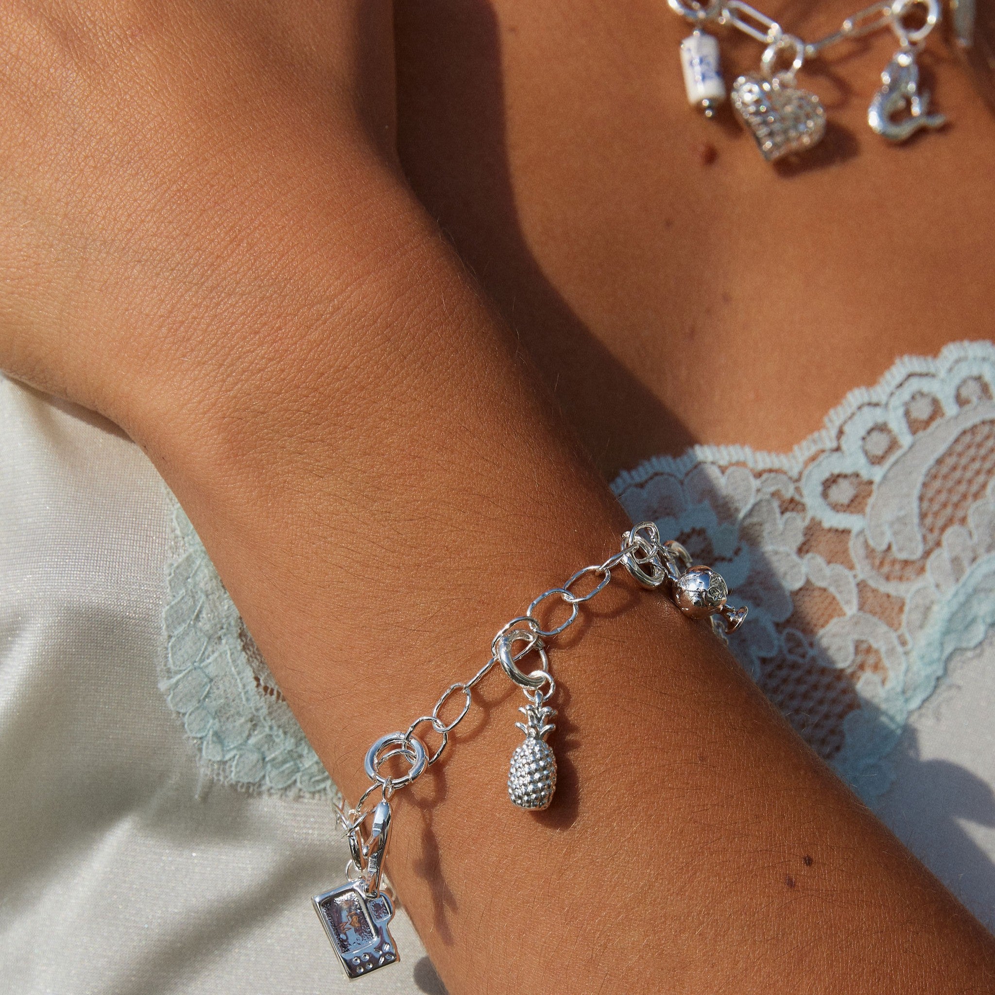 To Past and Future Charm in Gold or Silver