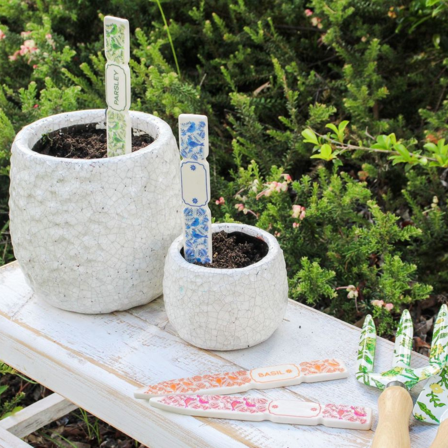 Floral Ceramic Garden Stakes