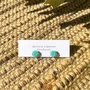 Beaded Stud Earrings Ice Mint