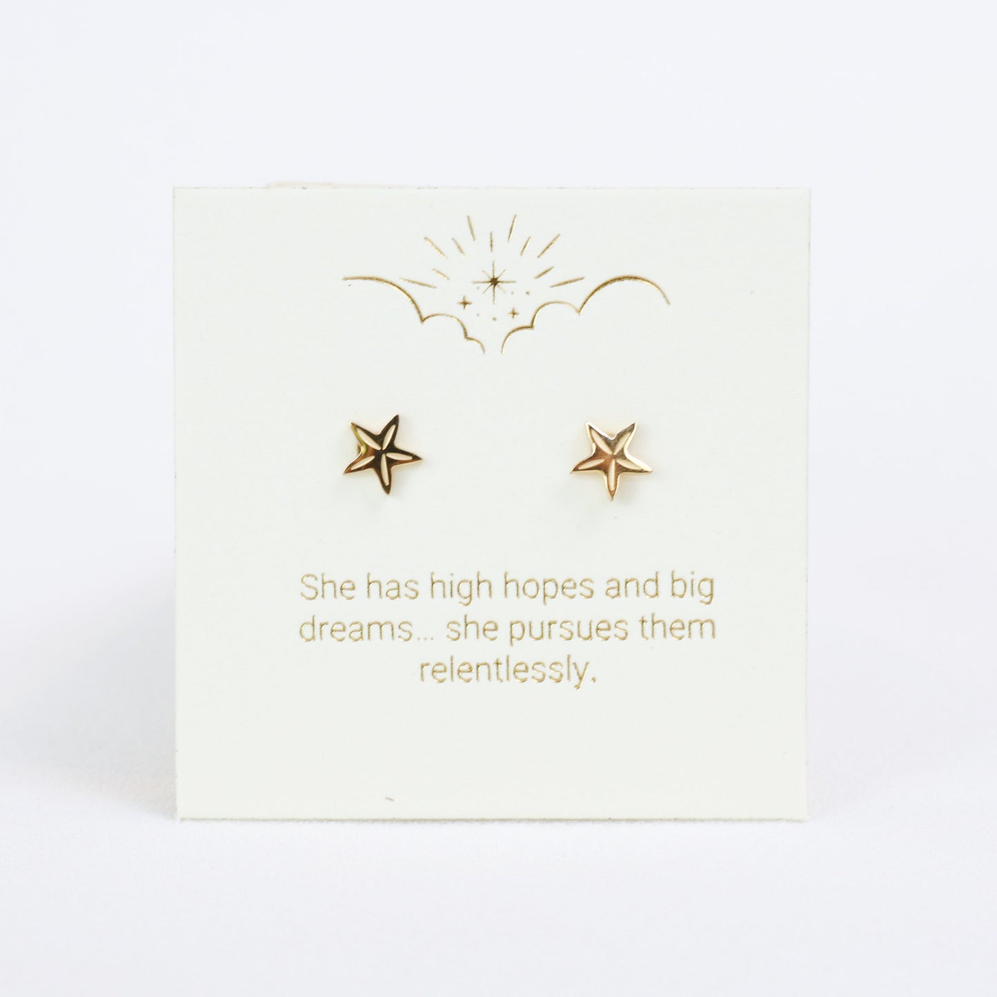 Starfish Earrings Gold