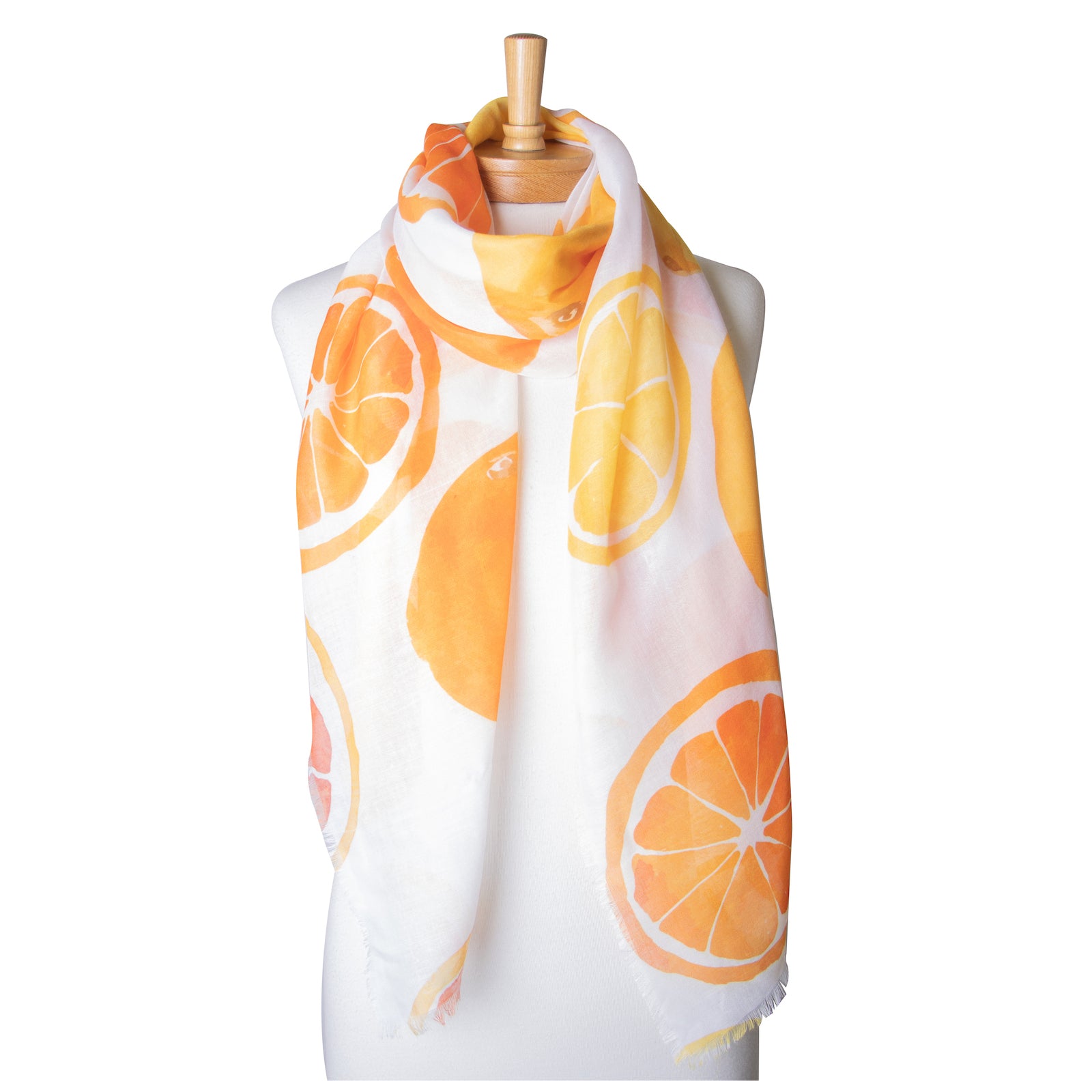 Orange Print Scarf